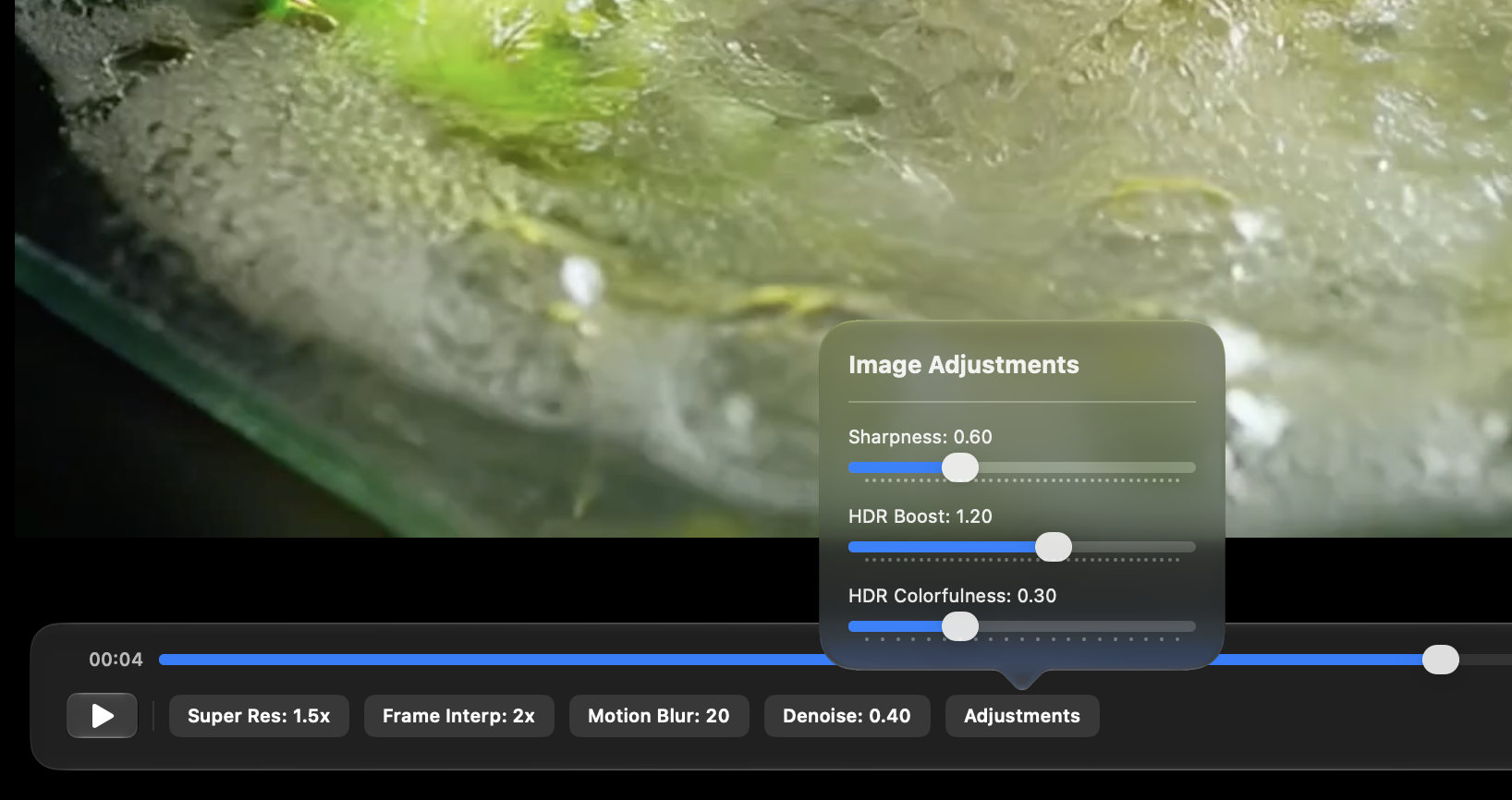 VTPlayer enhancement controls
